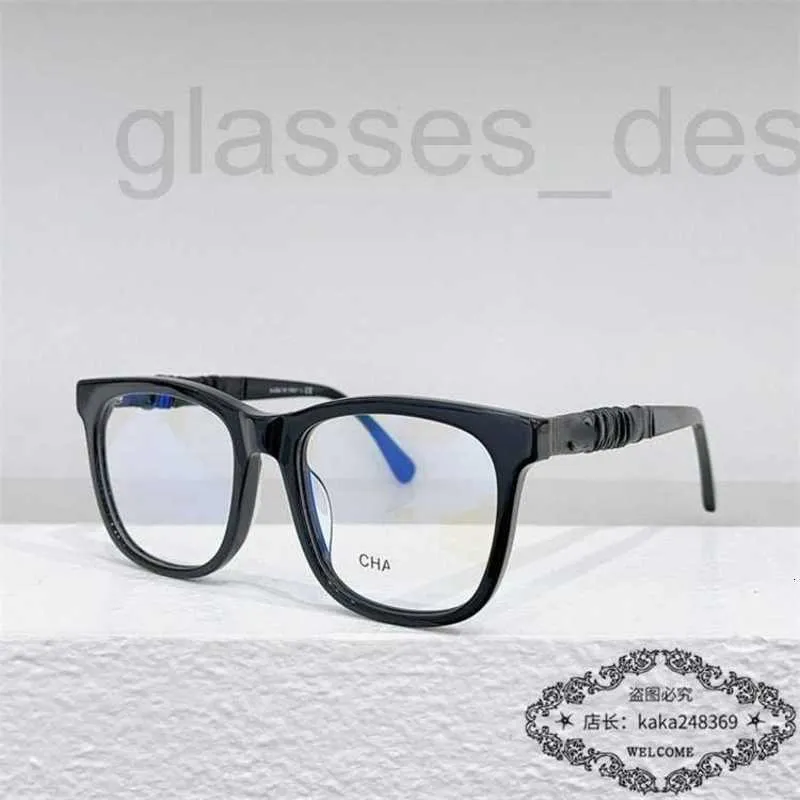 Lunettes de soleil Cadres Designer Ins à la mode avec la même monture de lunettes de boîte, les jambes en cuir peuvent être assorties au degré de myopie ch3438 couleur unie P3YY