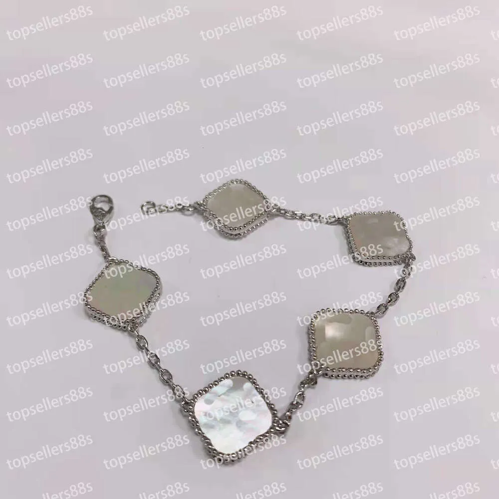 Klassieke mode bedelarmbanden verguld rosé goud platina klavertje vier ontwerper sieraden armband voor dames heren ketting elegante sieraden stijlvol cadeau