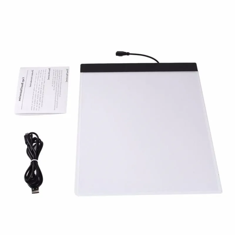 Portable A4 LED Light Box Files Drawing Sketch Pad Copy Board With