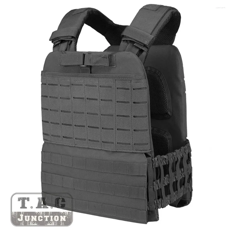 Vestes de chasse tactique CrossFit plaque transporteur gilet pondéré réglable MOLLE modulaire libération rapide pour l'entraînement Fitness course sport BK