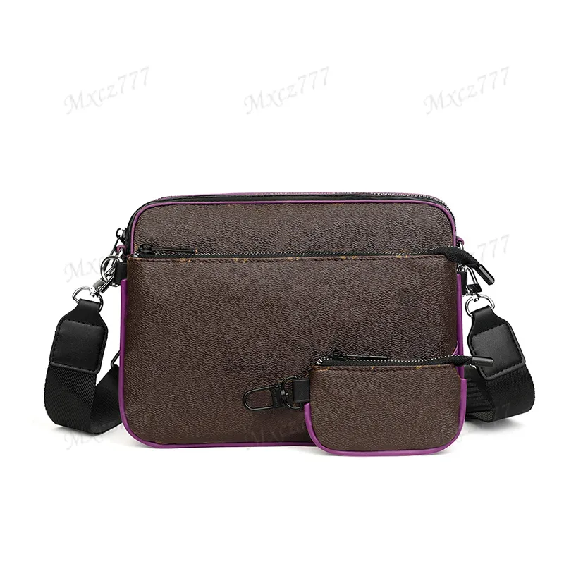 Ensemble de 3 pièces de sac messager de styliste de haute qualité, sac messager pour hommes et femmes, sac à main à bandoulière, portefeuilleLZ69443