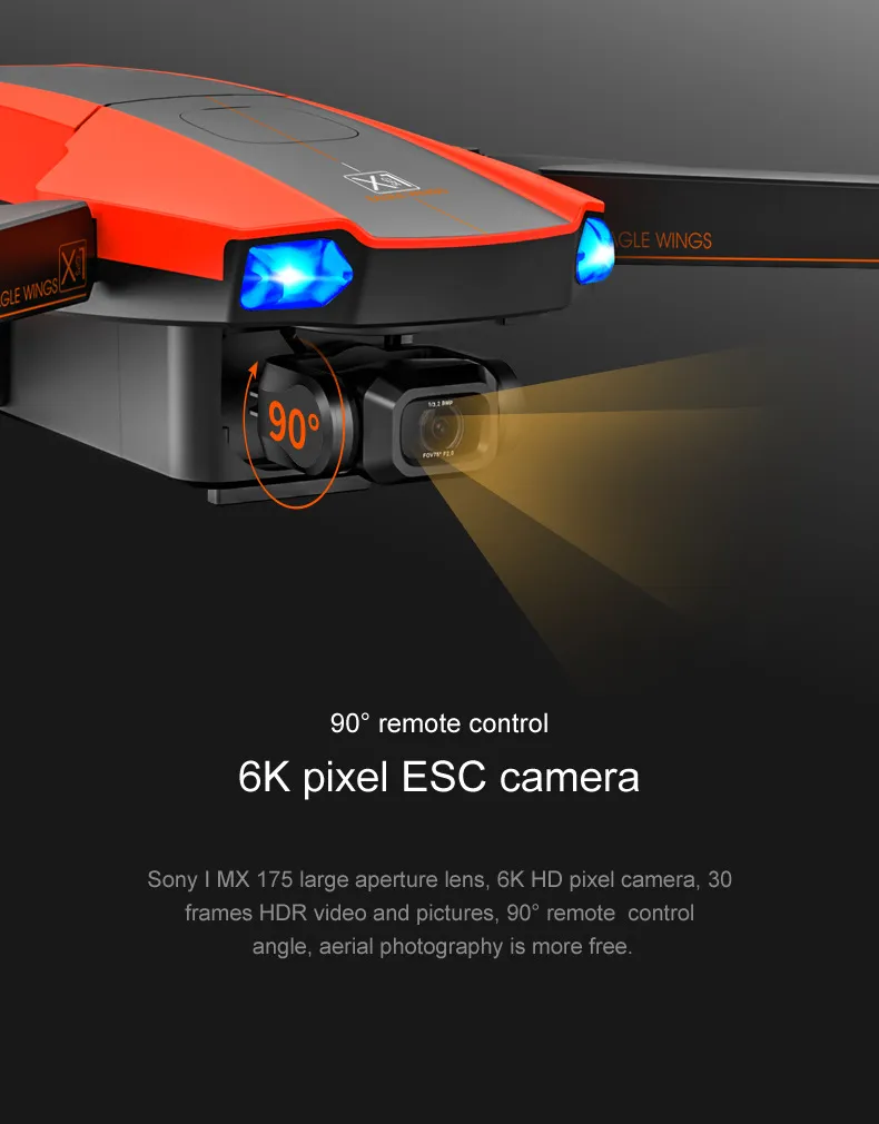 35Mins Flying Night Vision Gps 5G Drones 6K HD ESC Cameras 5Km Image Transmission Brushless Motor Aircraft Three Axis Gimbal Obstacle Avoidance Quadcopter RC Drone