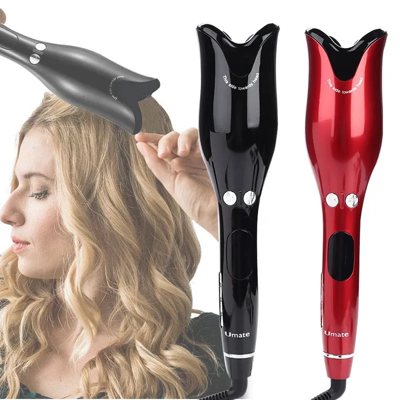 Curling Irons Auto Hair Curling Iron Ceramic Rotating Air Curler Air Spin Wand Styler Curl Machine Magic Hair Curler Automatic Hair Curler 231109