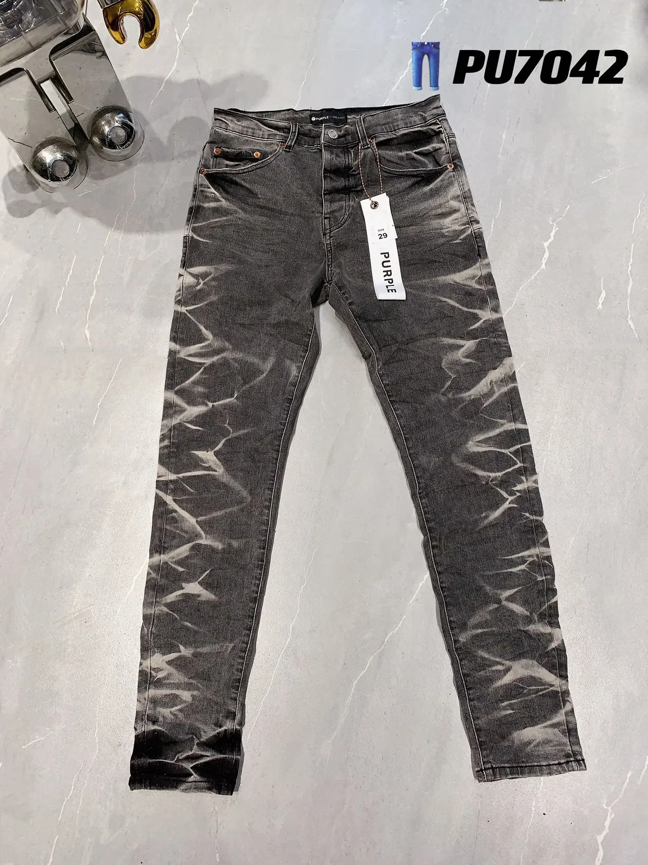 Jeans paarse Ksubi-merk voor herenontwerper gestapeld Jean Men Pants High-End Quality Straight Design Shinny Sweatpants Designers Pantalones 120