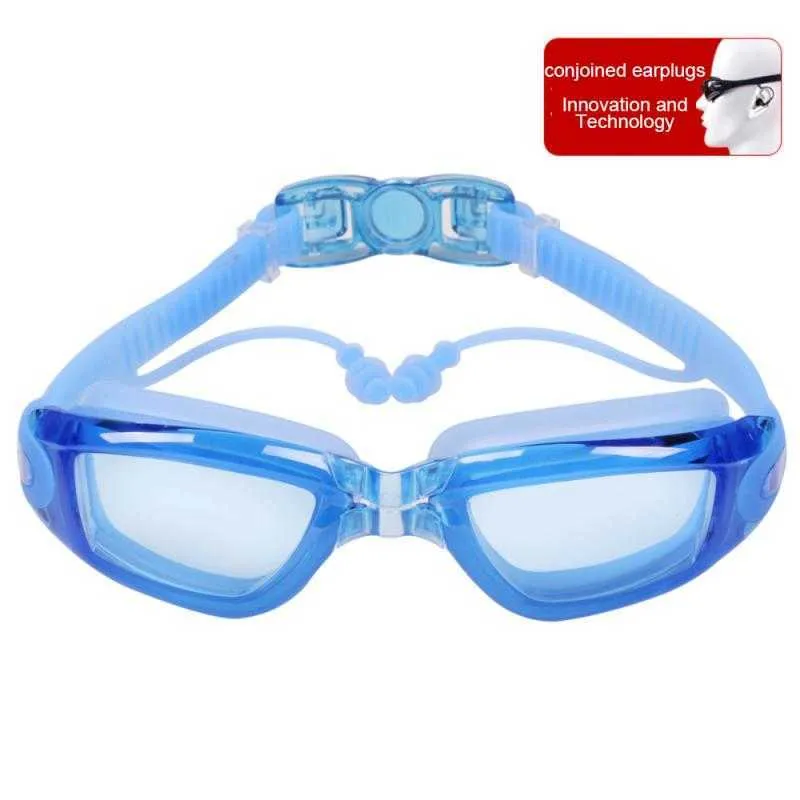 نظارات واقية للجنسين للسباحة في الهواء الطلق نظارات السباحة البالغة للسباحة عالية النجوم ملصق سداد الأذن مقاوم للماء الزجاج p230408