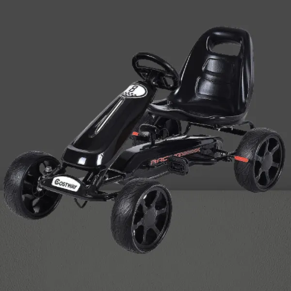 Kids Ride on 4 Wheel Pedal Powered Go Kart - Costway