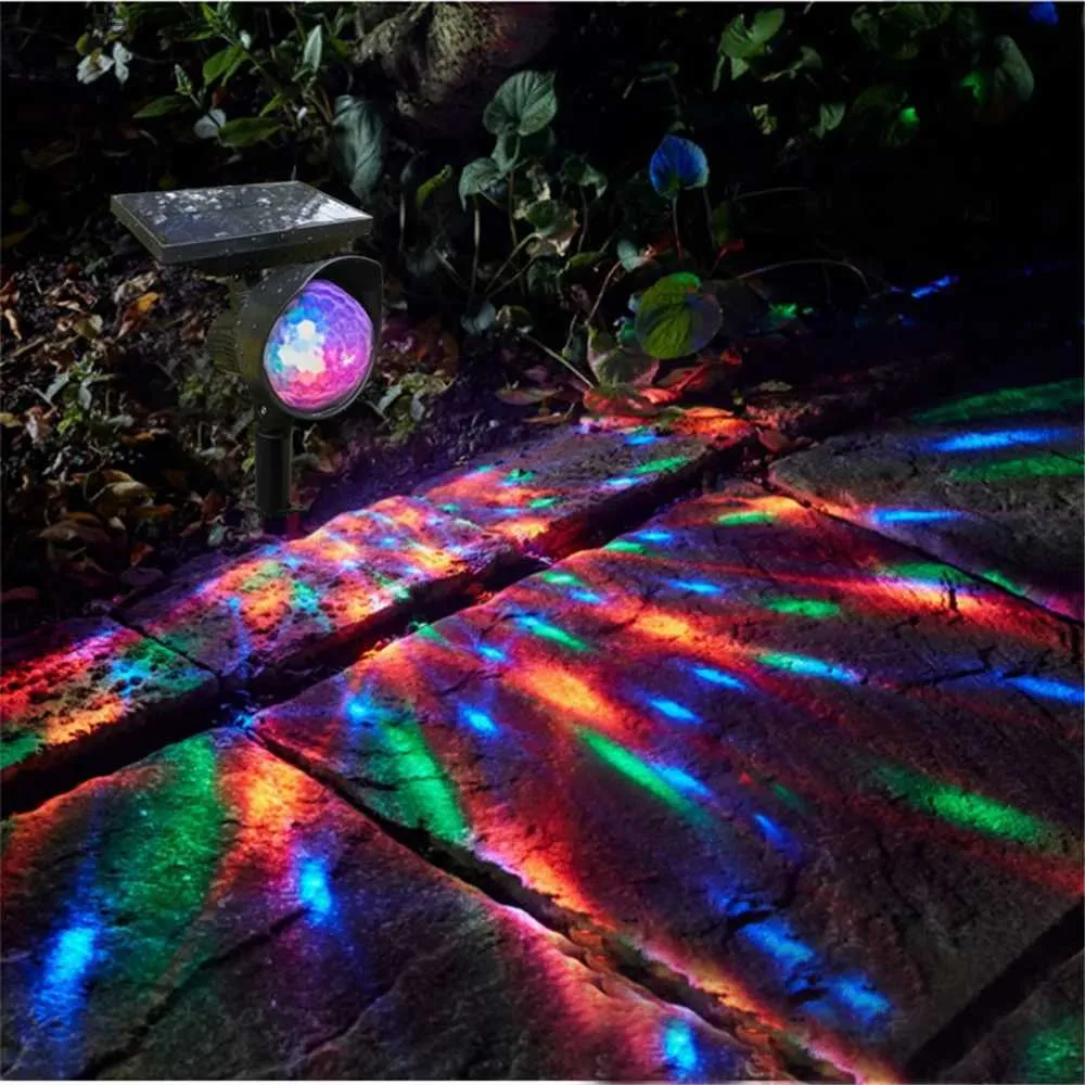 RGB Rotatable Jior Solar Landscape Lights For Outdoor Garden