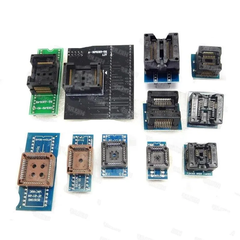 Circuits intégrés RT809H EMMC-Nand FLASH Programmeur TSOP-VSOP-SSOP Adaptateur 16 adaptateurs SOP8 Clip de test IC Extracteur Cdtah