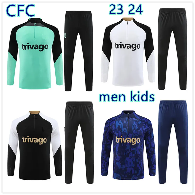 2023 2024 CFC Mężczyźni i dzieci Długie rękawy koszulka piłkarska Pulisic 23 24 Mount Havertz Sterling Jorginho Training Shirt Koulibaly Kante TrackSuits