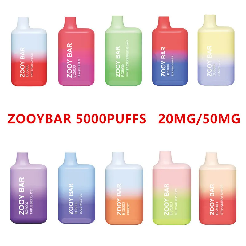 zooy bar vape jetable 5000 Pen Bang 5000 Puff cigarette électronique jetable 12 ml cartouche préremplie dispositif à dosette 650 mAh batterie rechargeable zooy bar bc 5000 vapes ecig