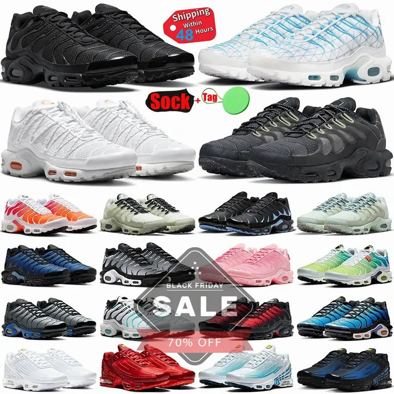 Tn Plus Toggle Utility Zapatillas para correr Tuned Triple Black White TNS 3 para hombre para mujer Cojín Zapatillas deportivas Terrascape Trotar Caminar Diseñador Entrenadores tienen tamaño 36-46