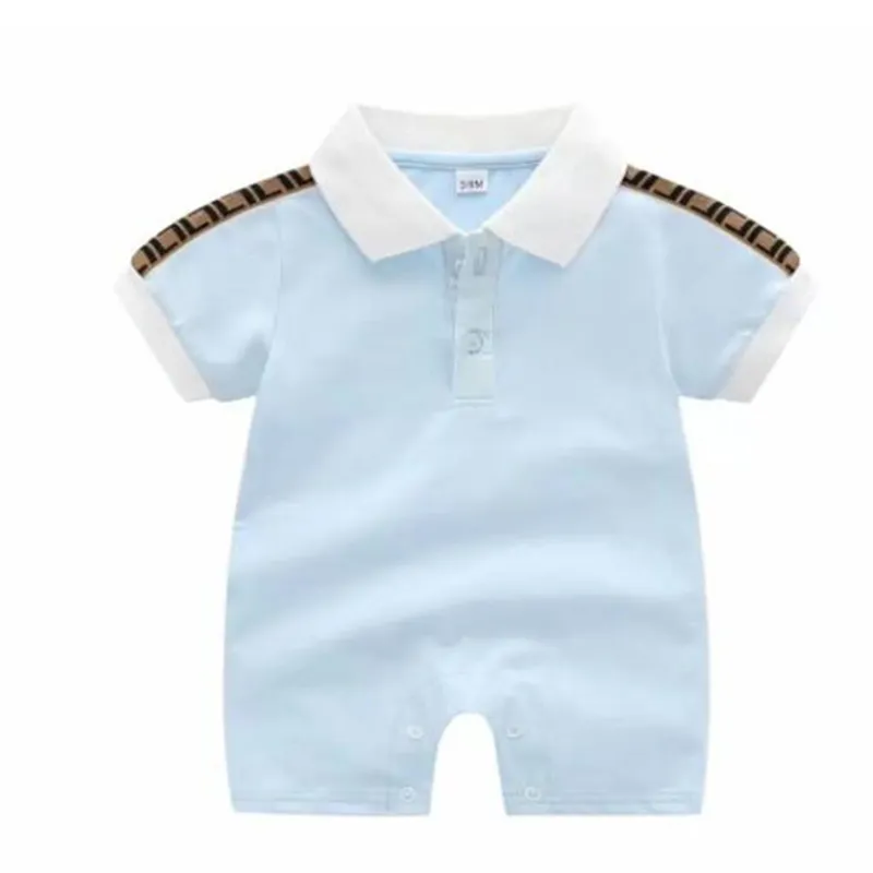 Summer kids Clothing Sets Newborn Baby Rompers Girls Boy Short Sleeve Cotton Clothes Designer Brand Letter Print Infant Romper Children Pajamas