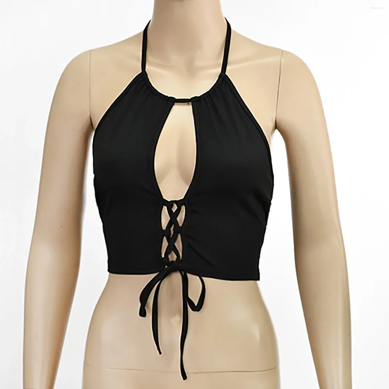 Camisoles & Tanks Summer Cut Out Sexy Solid Color Slimming Strap Suspender  Small Knitted Vest From Strawberry22, $8.36