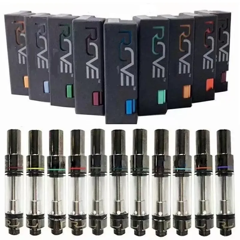 Roved Glass wózki wkładki Vape 0,8 ml 1,0 ml ceramiczny pusty atomizer 510 Nić Grube wkładanie oleju Waporyzator opakowania