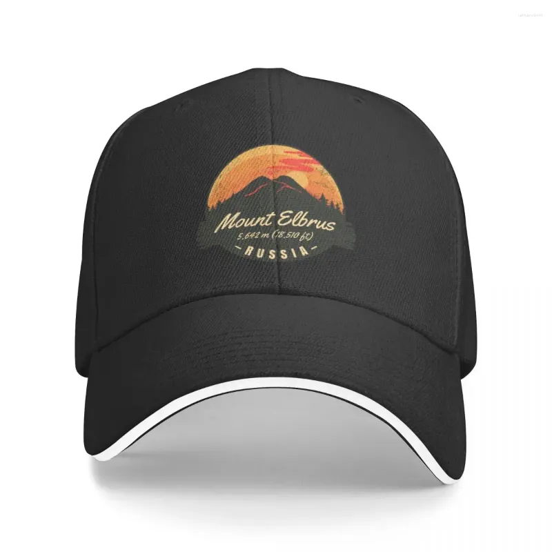 Ball Caps Mount Elbrus Caucasus Mountains Southern Rosja Baseball Cap Boonie Hats Hats Hats Luksus Man Hat Hard Woman Men's