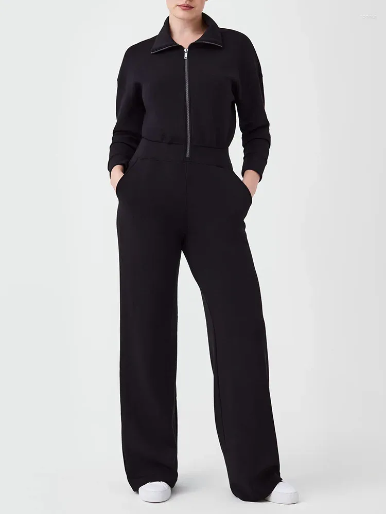 Kvinnors tvåbitar byxor Jumpsuit Kvinnor overruder mode streetwear hopp kostymer 2023 höst vinterkläder avslappnad jogger playsuits fasta