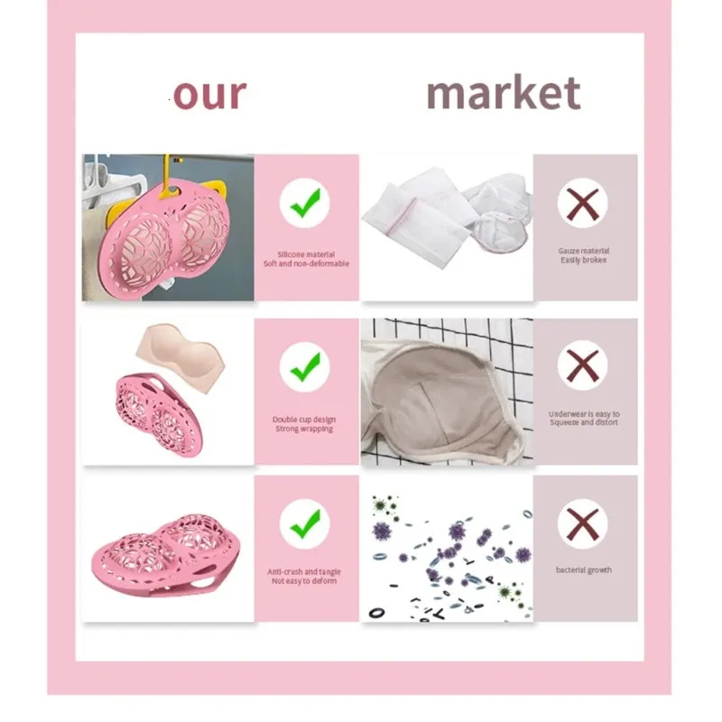 Laundry Bags Bra Washing Bag Silicone Mesh Lingerie Bag Anti