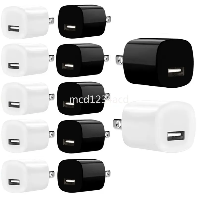 US AC HOME SEYAHAT USB Duvar Şarj Cihazı 5V 1A Güç Adaptörü iPhone için USB Şarj Cihazları 15 12 13 14 Samsung Galaxy S6 S7 S20 S22 M1 MP3 çalar