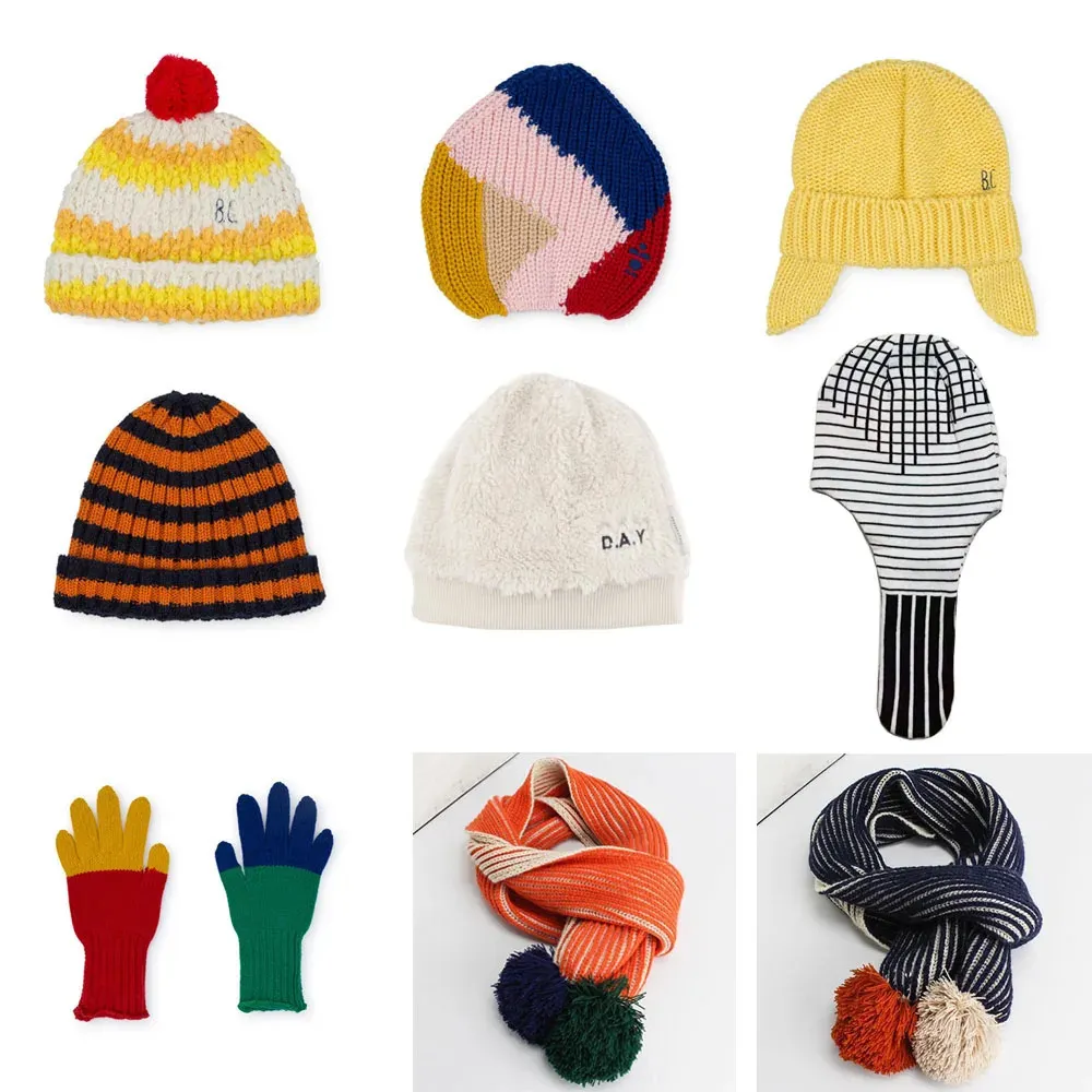 Casquettes Chapeaux Enfants Chapeau Automne Hiver StRafina Écharpe De Noël Chapeau Bébé Enfants Tricoté Écharpe Chapeau Pour Garçons Filles Automne Foulard 231108