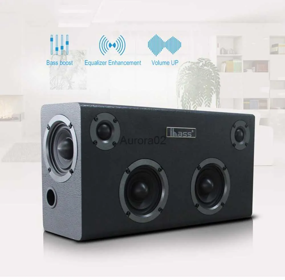 Computer Speakers IBASS GaGa Bluetooth Speaker Wooden Speaker Car Outdoor Home 6-unit Speaker TV Computer Audio support Cell Phone Coaxial AUX USB YQ231103