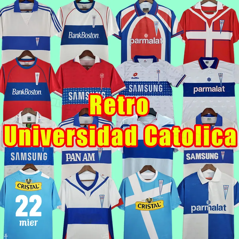 Şili Universidad Catolica Retro Futbol Forması Evde Futbol Gömlek 08 09 1984 1987 1988 1993 1996 1998 2002 2010 2011 2009s F. Gutierrez Mier Mirosevic Meneses