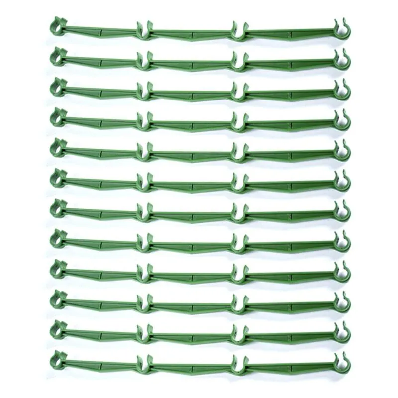 Fournitures de jardin Autres plantes Boucle de connexion Piquets Connecteur de grille Bras de traction pour bras de cage de tomate 12pcs Réglable Extensible Vert 11 / 16mm