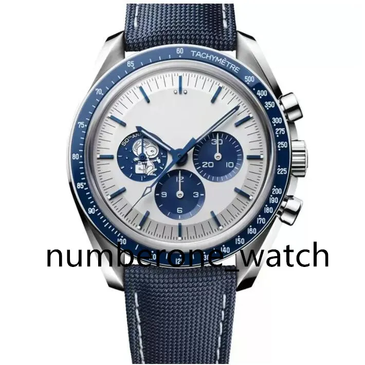 Orologio da uomo Movimento al quarzo Cinturino con lunetta blu Edizione limitata Cronografo sportivo Carica della batteria limitata master 40mm montre uomo Orologio da polso Accessori per orologi