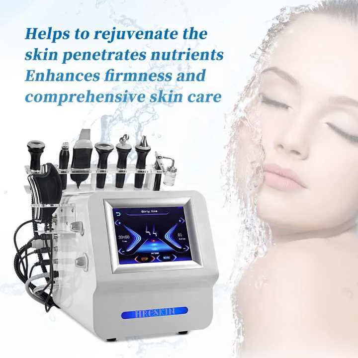 Dispositivo de revitalização da pele para limpeza de bolhas de jato de oxigênio de hidrogênio 8 em 1 para clareamento da pele, ultrassom hidratante facial, dispositivo hidrafacial para aperto facial