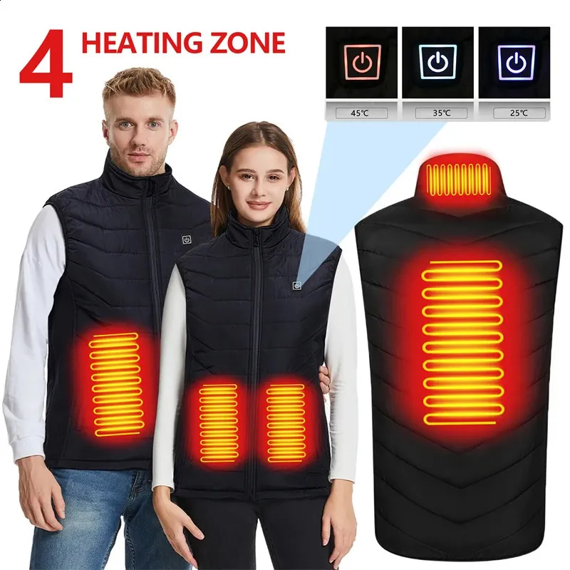 Herrenwesten 249 Bereiche Beheizte Weste Männer Frauen Elektrische Heizung USB-Ladejacke Thermische warme Daunenjacken 231109_voghion.com
