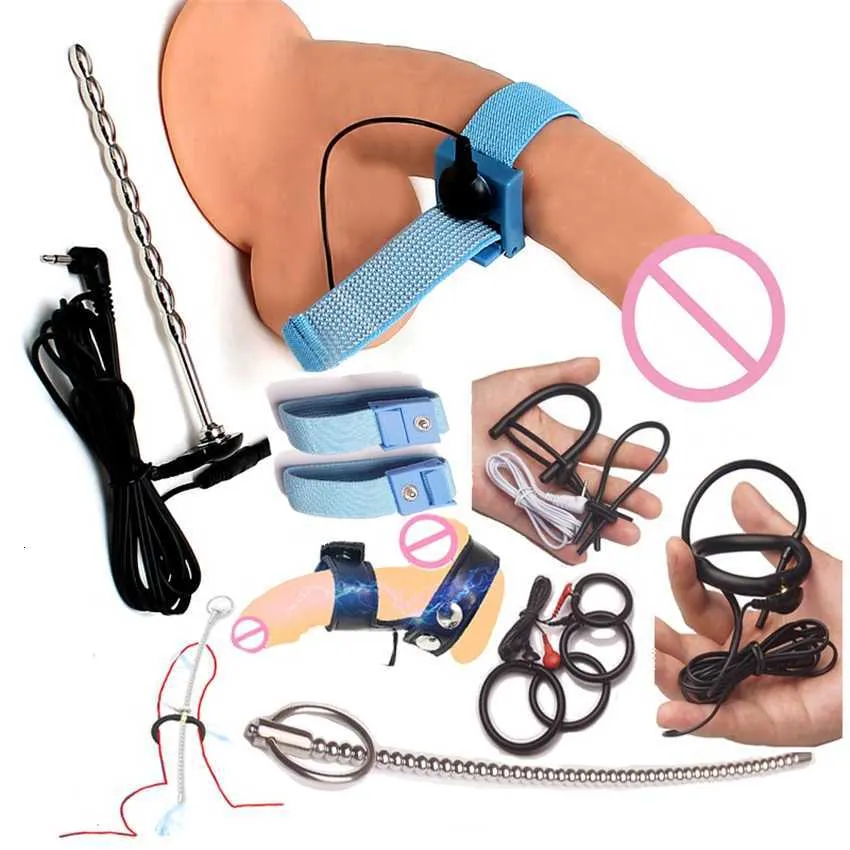 Seksspeeltje Massager Elektrisch voor Mannen Penis Cockring e Stim E-stim Estim Bdsm Electro Shock Eikel Electrosex Elektrostimulatie