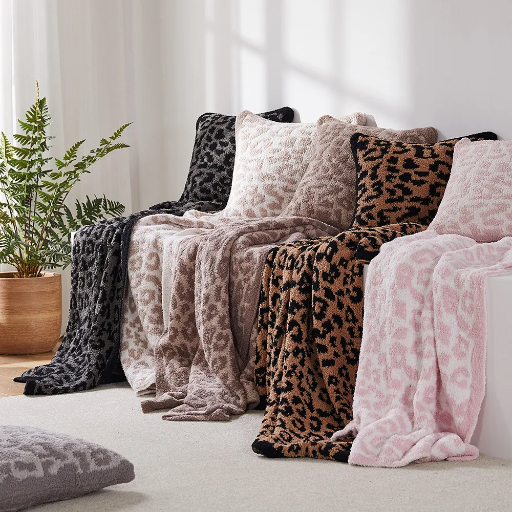 منزلي Micro Plush Leopard Blanket Ultra Soft Warm Dark Leopard نمط رمي بطانية لأريكة سرير الأريكة