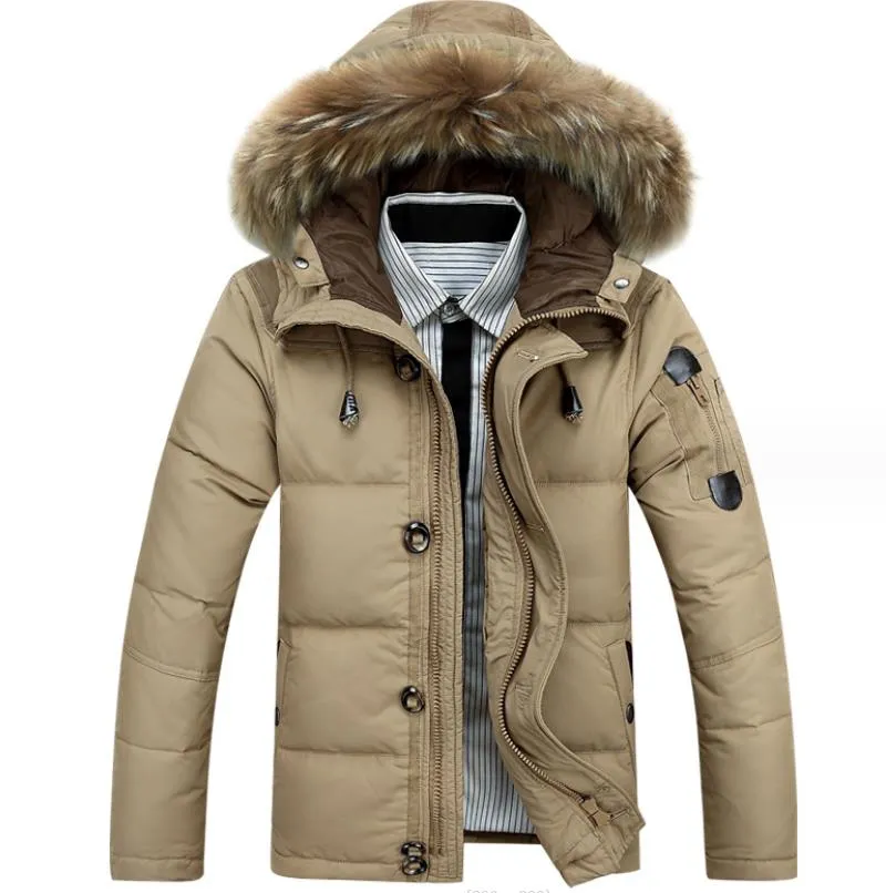 PLus Winter Mens Duck Down & Parkas Windproof, Waterproof & Glossy Long ...