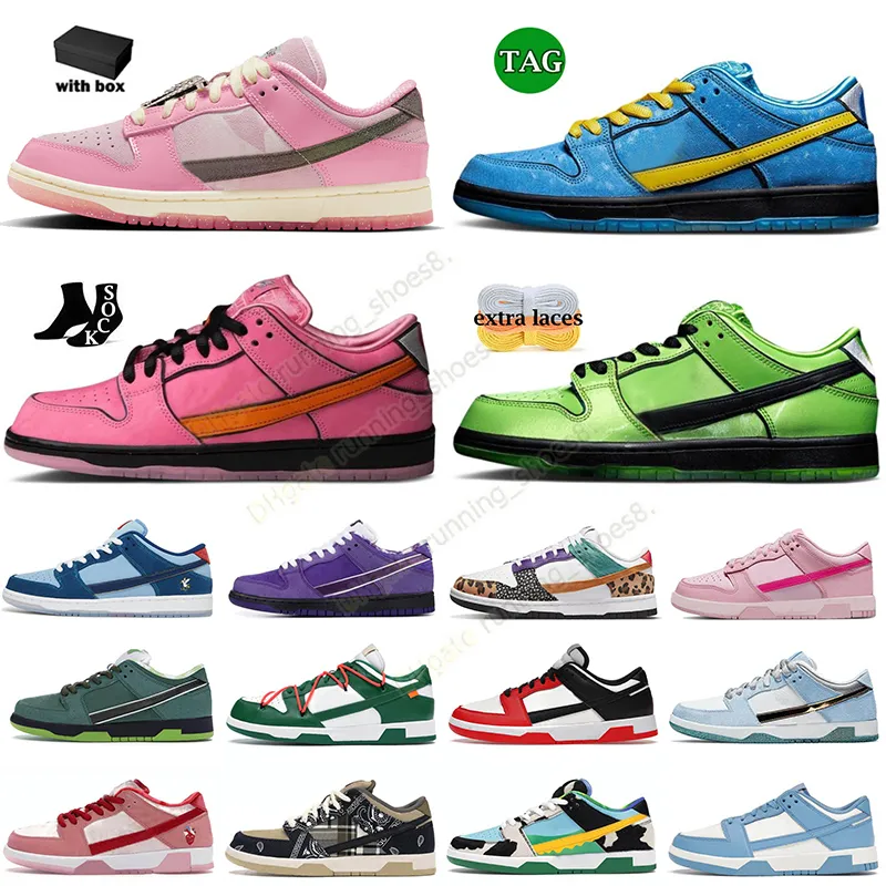 Sapatos de moda homens mulheres baixo panda cinza nevoeiro por que tão ruim triplo rosa branco azul ouro equipe verde fóton poeira tribunal roxo gai barbie treinadores plataforma tamanho EU36-47 com caixa