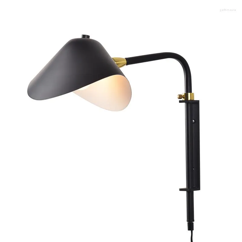 Wandlampen moderne lamp E27 zwart licht voor loft slaapkamer bedgebied woonkamer Nordic Miroir Led Salle de Bain