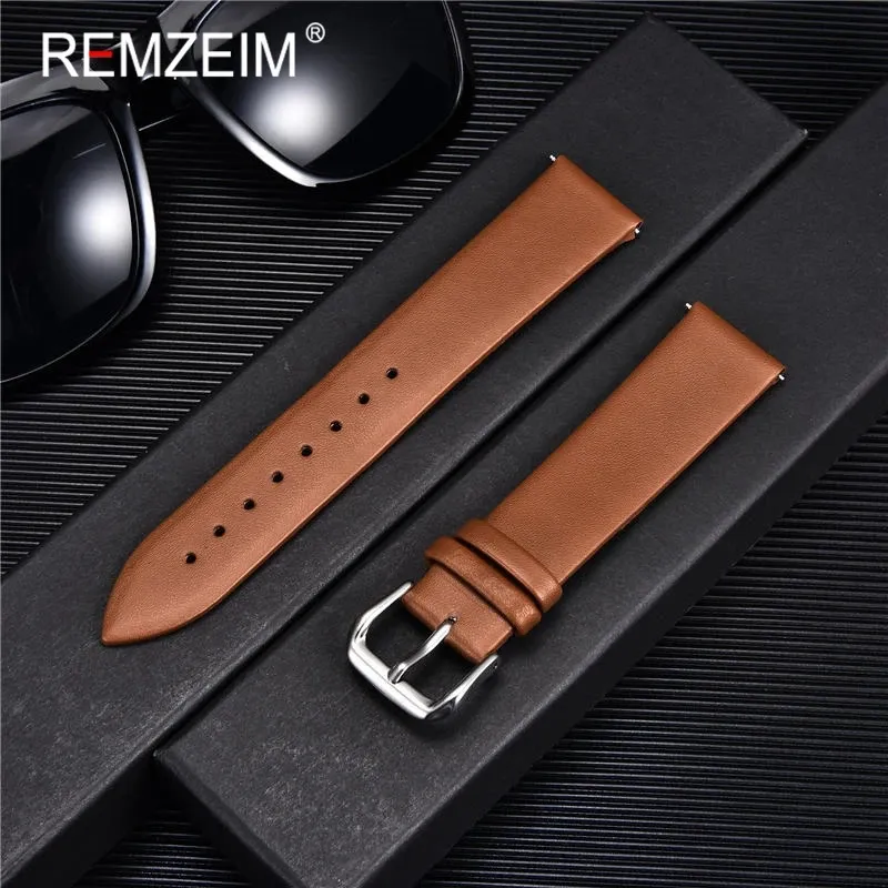 Watch Bands Ultrathin Genuine Leather Watchband Watch Belt Strap Wristwatches Band 8mm 10mm 12mm 14mm 16mm 18mm 20mm 22mm Red White Black 231109