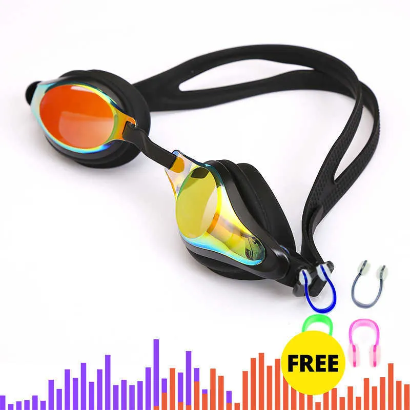 Goggles Professional Men Women Swim Glasses Anti Fog Leak UV Protection Swimming Goggles Eye wear Adjustable Adult Swimming Glasses P230408