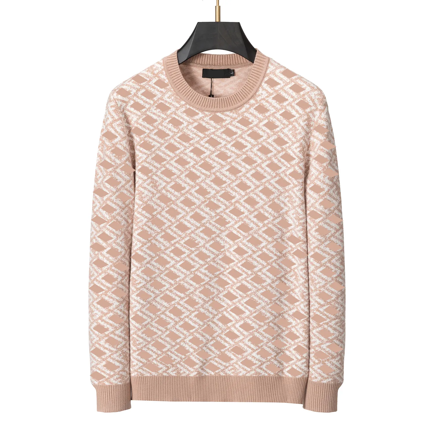 SWEATER MARKA SWEATOR Modny męski okrągły okrągły sweter z długim rękawem SWETER MĘŻCZYZNY