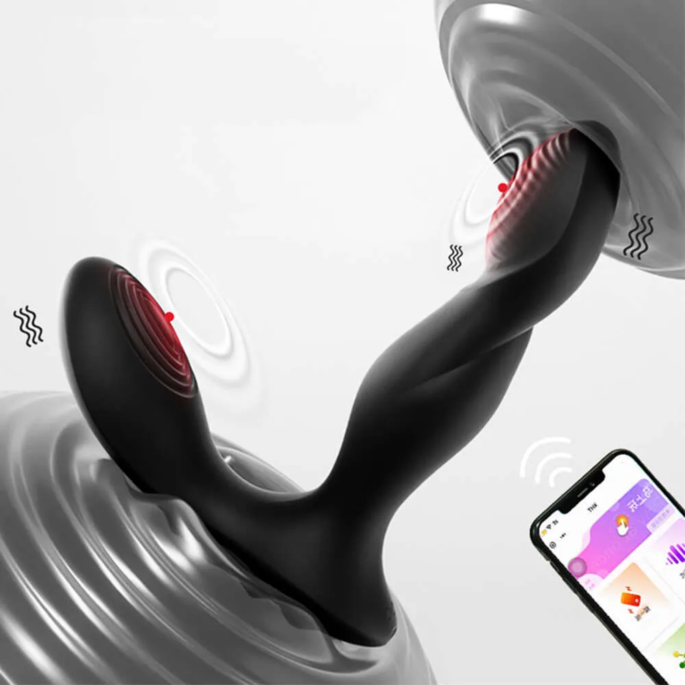 Masturbator App Control Telescopic Anal Butt Plug Gays Gays Prostate Massager Dildo Dildo Women Sex Toys dla mężczyzn