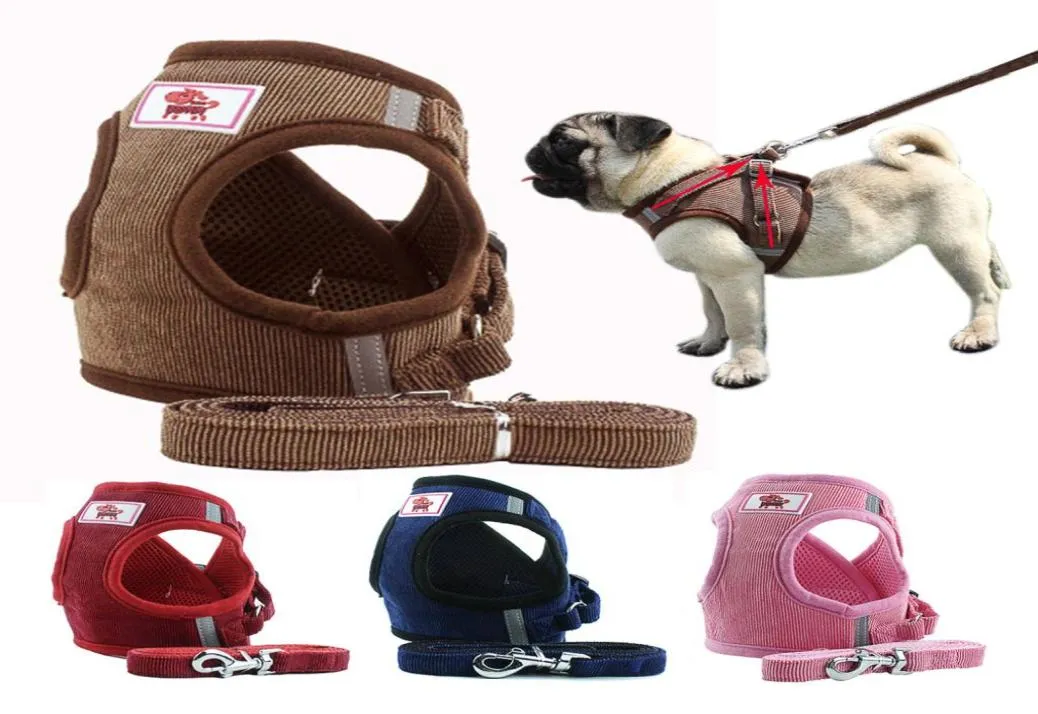 Harnais pour chien laisse Arnes Perro Pequeno laisse Szelki Dla Psa accessoires pour animaux de compagnie chiens Honden Harnas Dieren Benodigheden Hond Hondentuig8536685