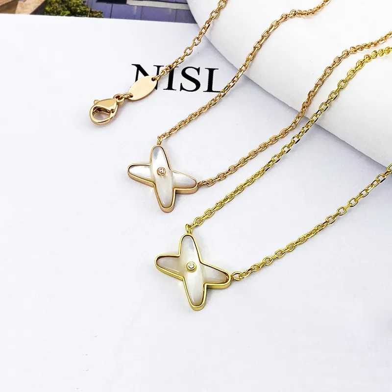 Nooit vervagen 18K Gold vergulde luxe merkontwerper Hangers kettingen Kristallen Roestvrijstalen letter Choker Pendant ketting ketting sieraden accessoires geschenken