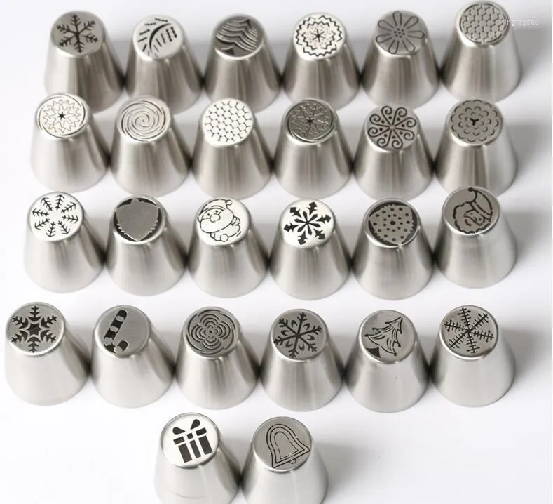 Baking Moulds Christmas Stainless Steel Icing Tips Piping Pastry Nozzles Cake Decorating Tools Party Supply 26 Styles For Choose