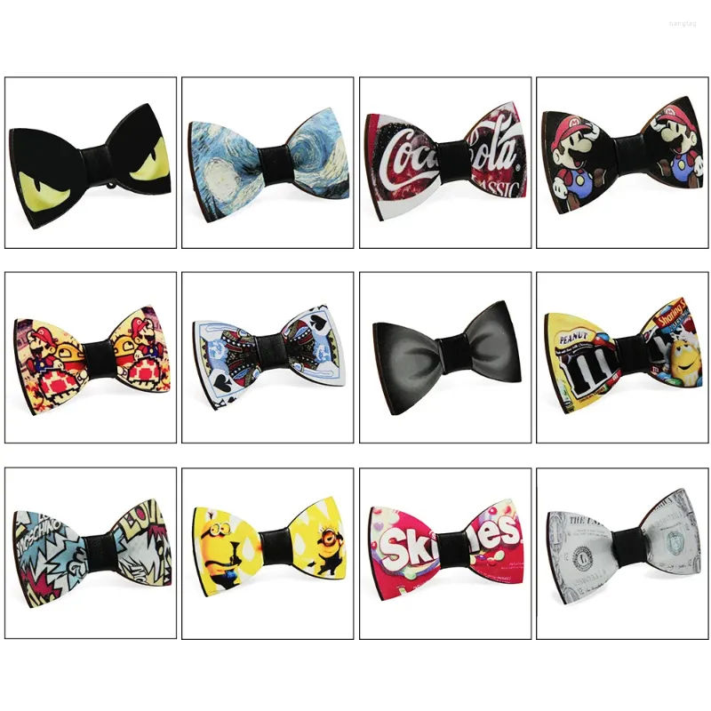 Bow Ties Design Wooden Bowties For Cartoon Pattern Unique Wedding Party Dress Shirt Suit Female Male Special Decoration