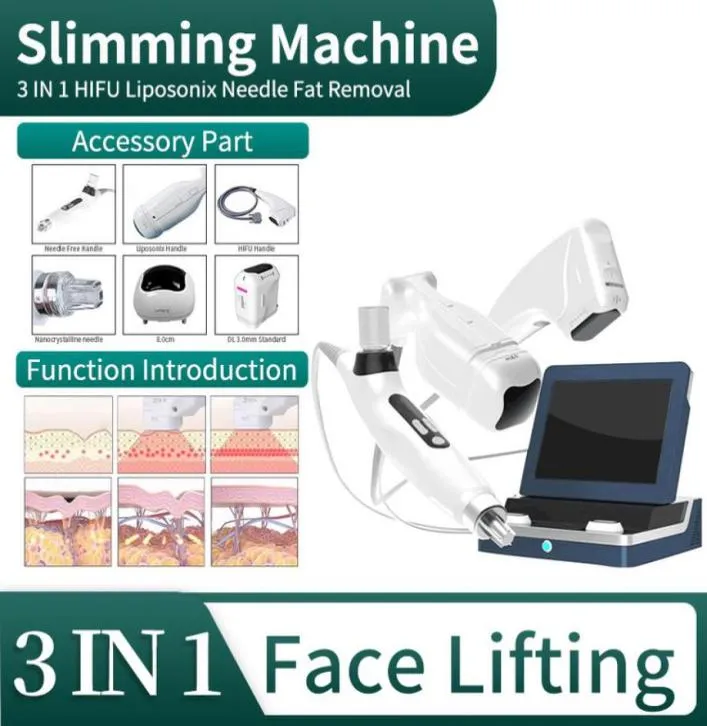 2 in 1 4D Hifu NoNeedle echografie huidliftmachine 8 cartridges echografie ultrasone therapiemachine Liposonix Body Slimmin9766758