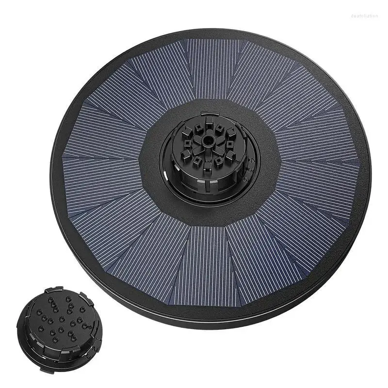 Trädgårdsdekorationer Solar Fountain 2.2W Powered Pump Outdoor 7 Water Styles For Bird Bath