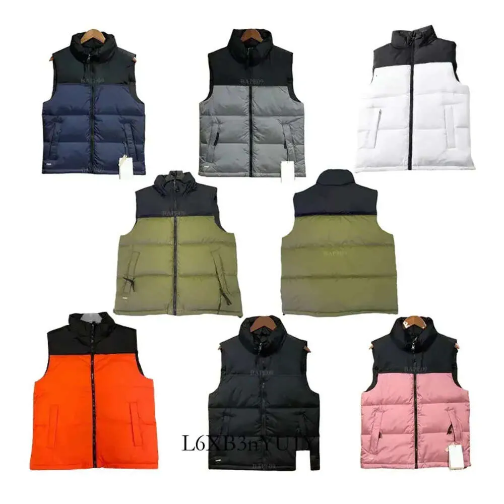 Mens Men Vest Down Designs Cotton Waistcoat Womens No Leeveless North Jacket Copurle Coupples 조끼는 따뜻한 코트 621