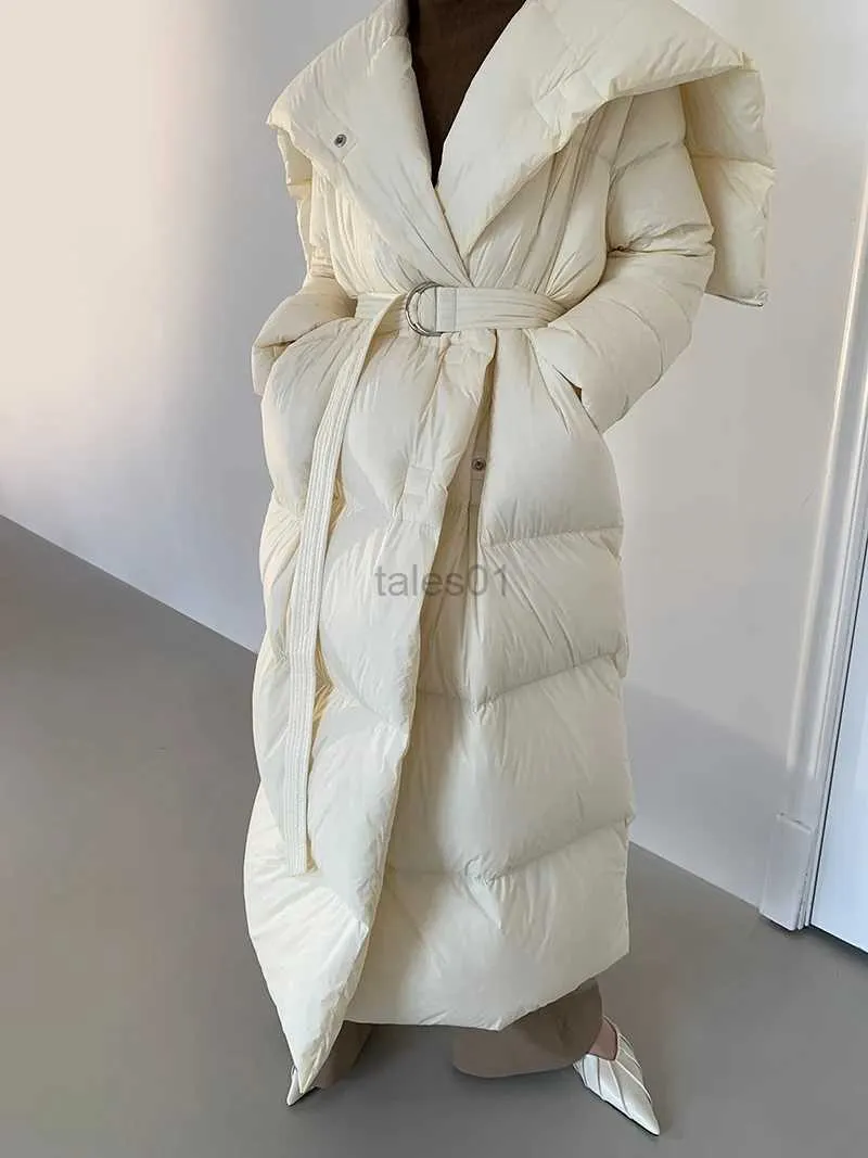 Parkas en duvet pour femmes Nouvelle mode hiver femmes chaud bouffant longue doudoune coupe-vent imperméable doux élégant dames grande taille Parkas spécialement conçu zln231109