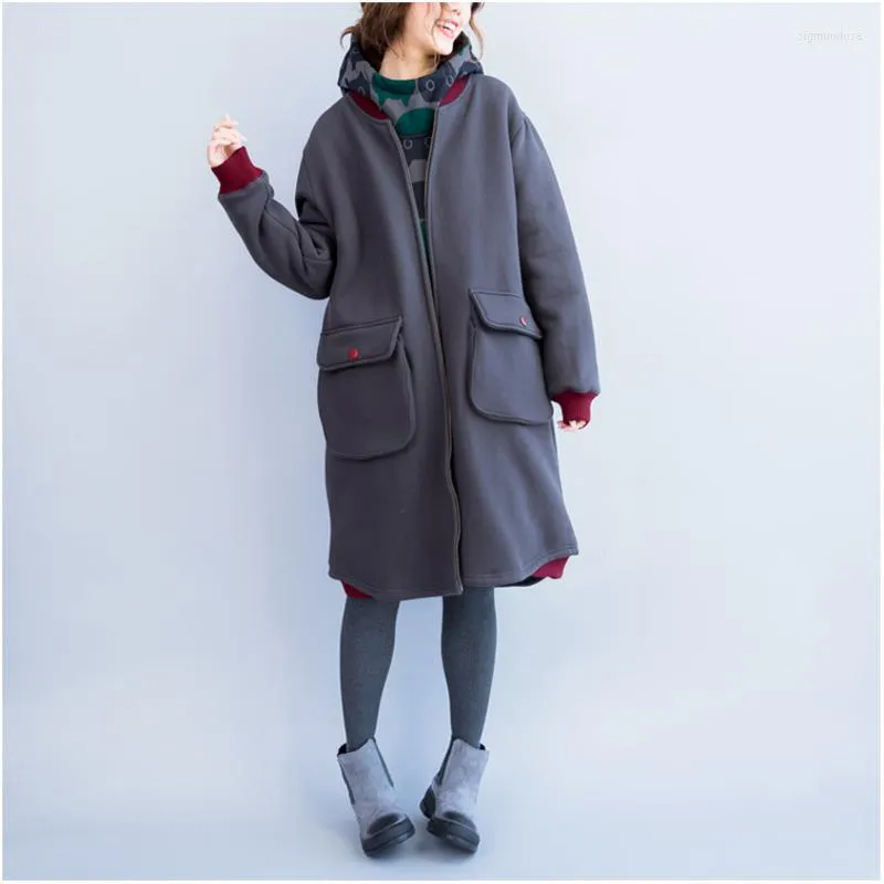 Abiti casual Autunno Inverno Codice coreano Piumino di agnello Aumenta il cotone Per il tempo libero Allentato Incinta Grasso MM Abito-vestito sottile