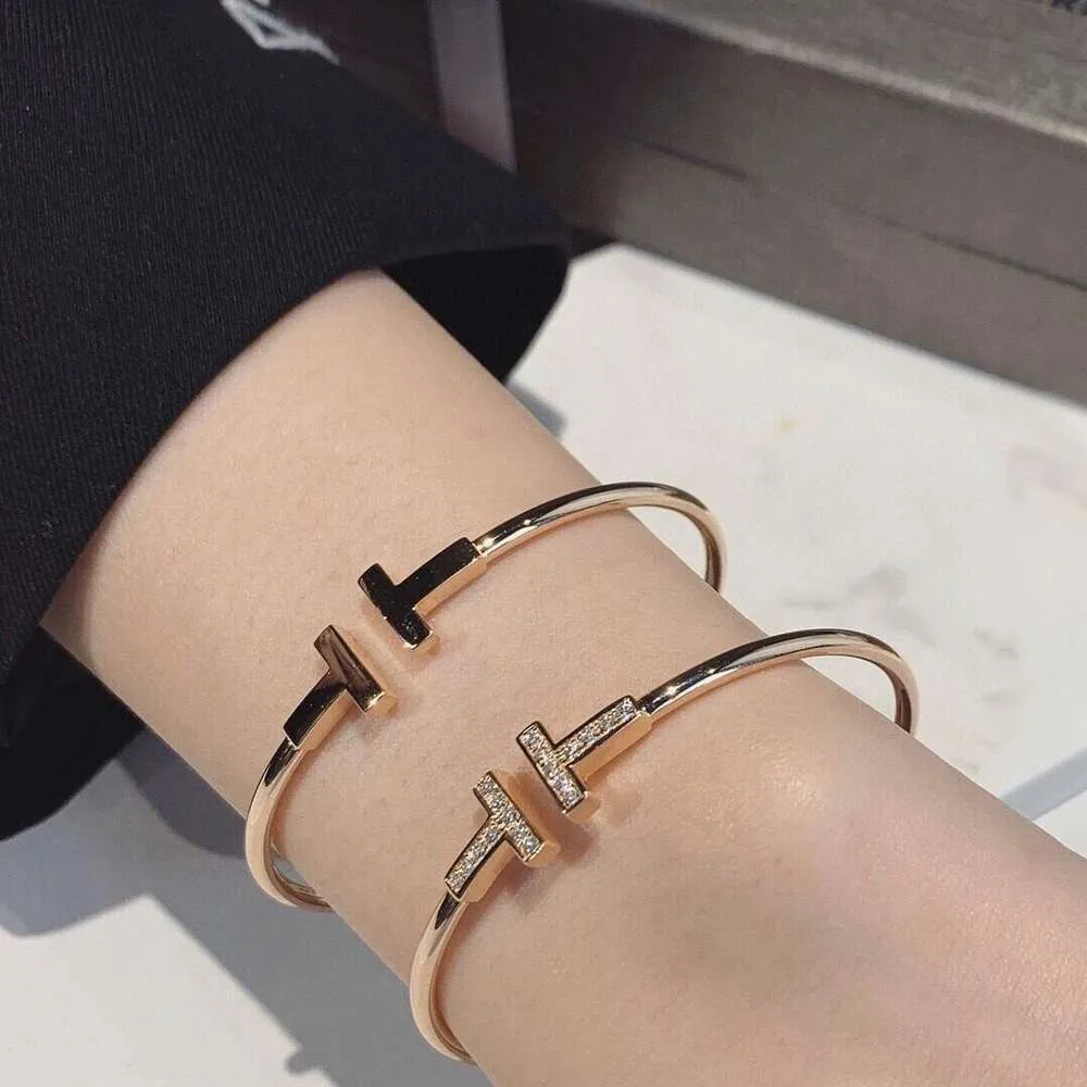 Elegant Gold T Bracelet Mother of Pearl Diamond Accent, Open