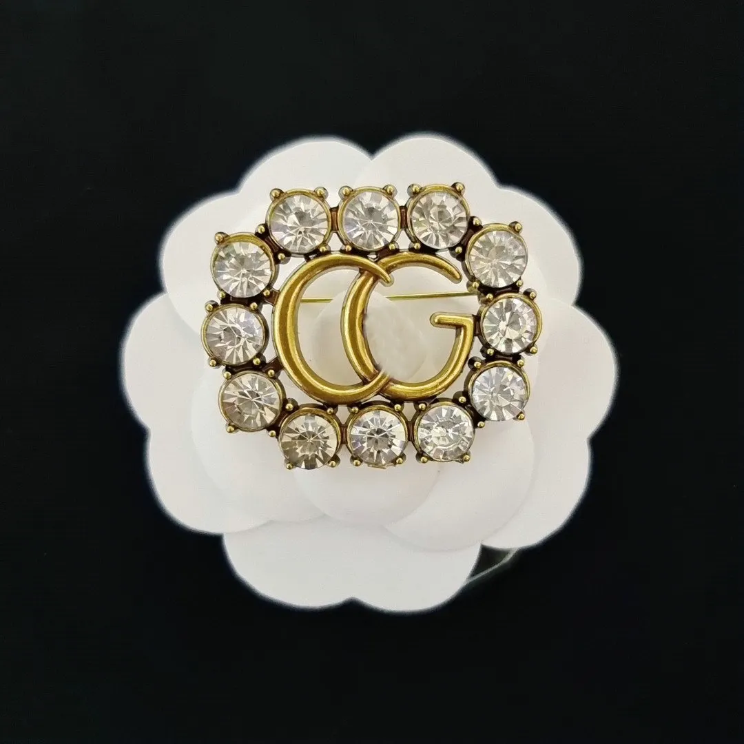 Designer 18K Gold Plated Brooch Pin Luxury Womens Fashion Brooches For