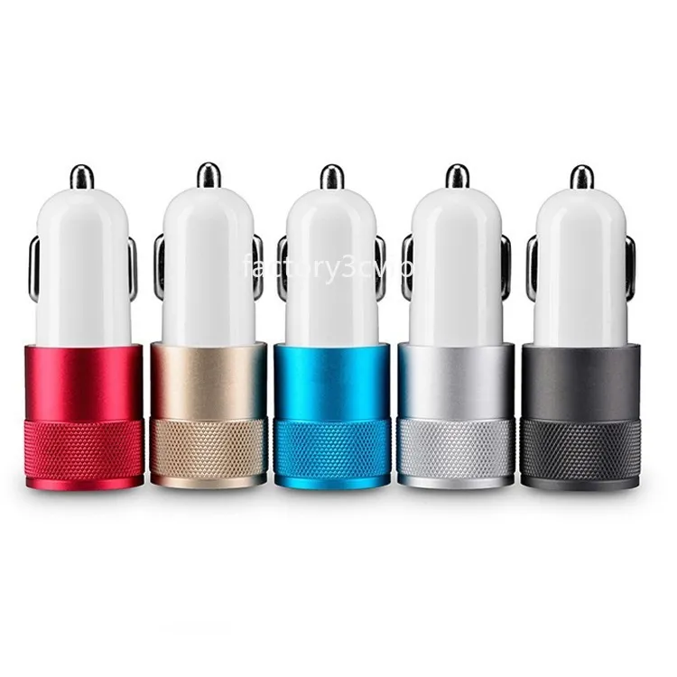2.1A Dual USB Port Car Chargers Fast Speed vehicle car charger Adapter for iPhone 13 14 15 11 12 Samsung S23 S24 htc F1
